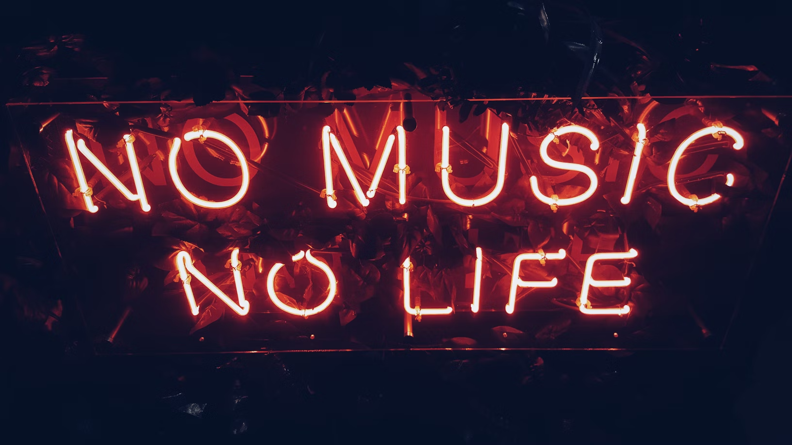 Cartel de neón 'No Music No Life'.